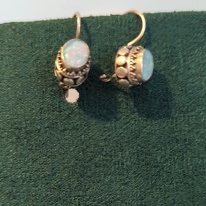 Sterling Silver Opal Earrings
